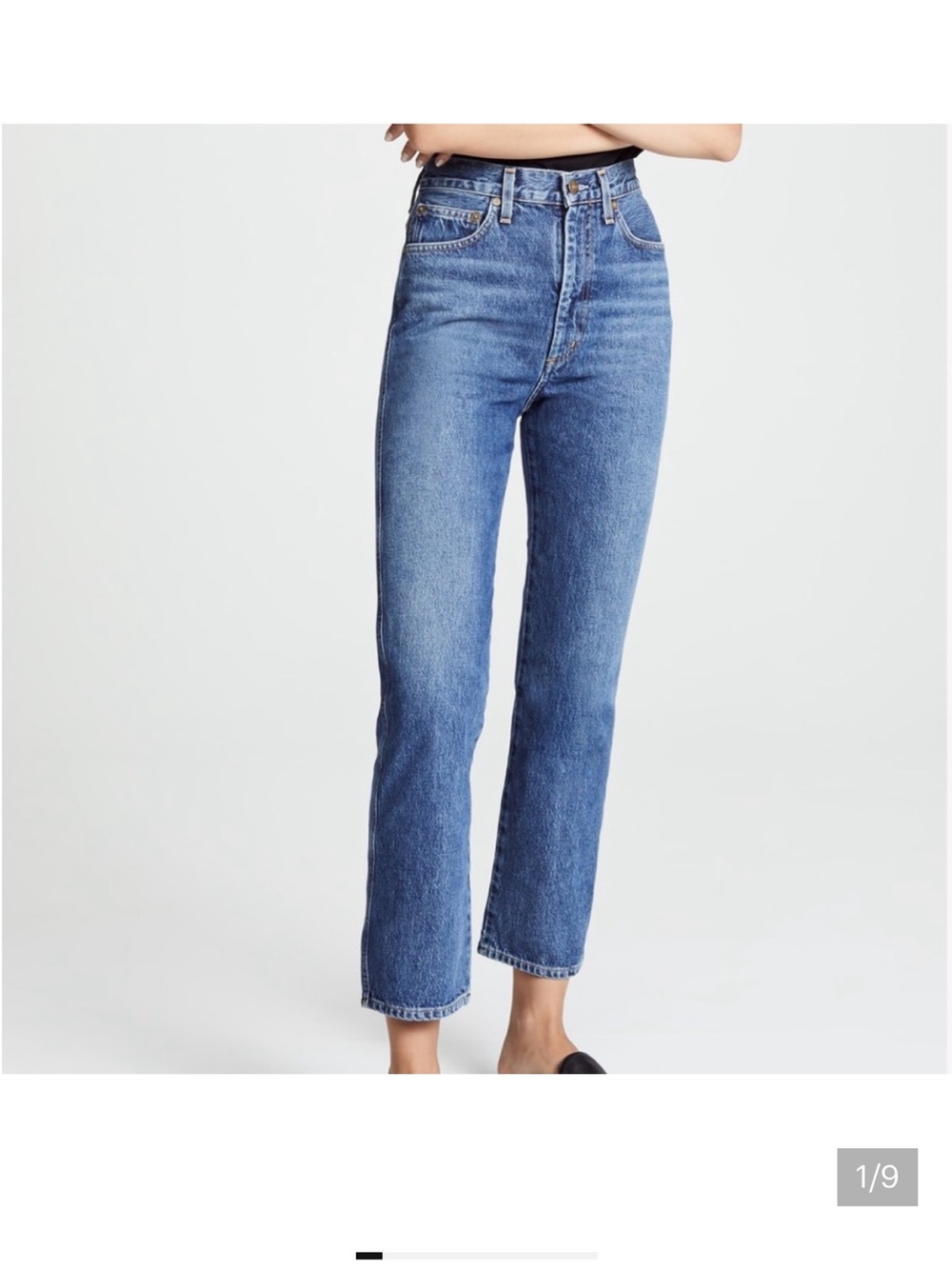 AGOLDE Denim Pinch Waist High Rise Kick Jeans Size 23 Subdued Medium Wash